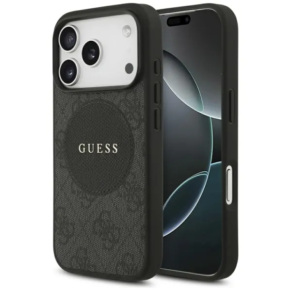 Guess 4G Circle Classic Logo MagSafe – Case iPhone 17 Pro (Black)