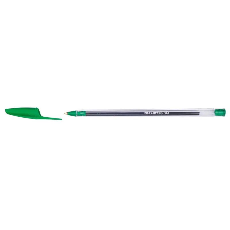 Pen Molin BASIC CRISTAL BALL Transparent 1 mm Green 50 Units