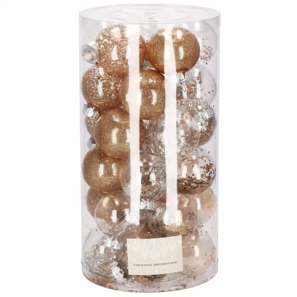 CA0884 Ziemassvētku bumbiņas 6 cm 30 gab.