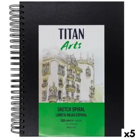 Piirustusvihko Titan Arts Musta A4 50 Levyt (5 osaa)