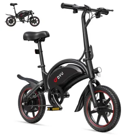 Elektrinis dviratis DYU DYU-D3S-001 Juoda 250 W 10 Ah 14"