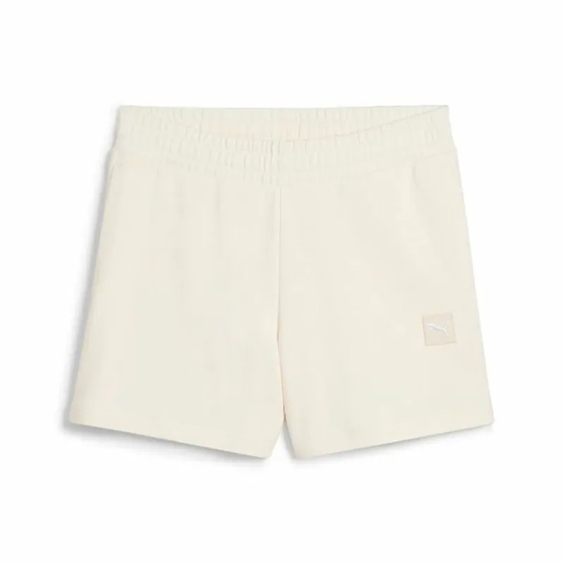 Naisten urheilushortsit Puma Essentials Elevatedd-Ris Valkoinen Luonnollinen