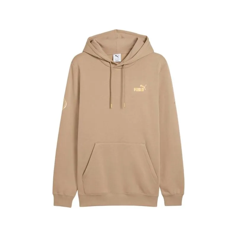 Vīriešu Sporta Krekls ar Kapuci Puma Maximal Metallic Bēšs