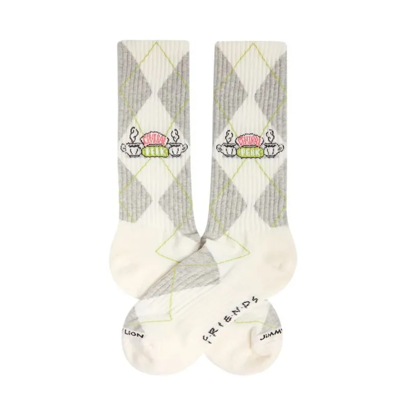 Sports Socks Jimmy Lion Athletic Friends Central Perk White