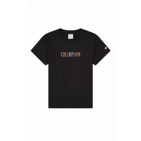 Футболка с коротким рукавом женская Champion 116524-KK001 Чёрный (S)