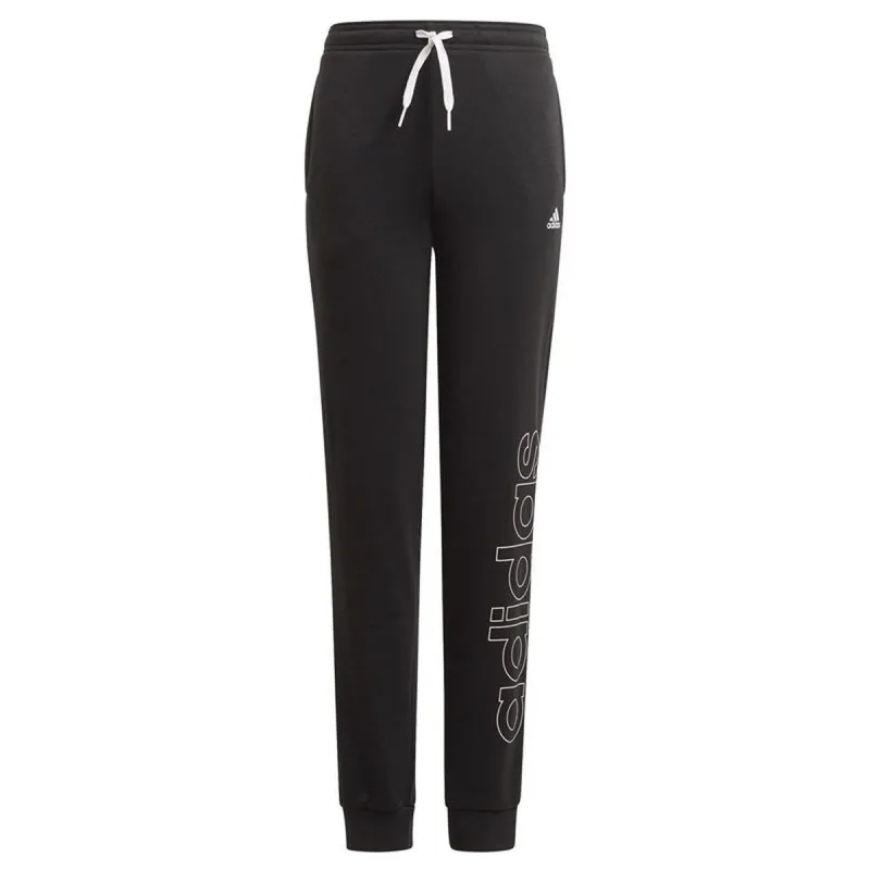 Futbolo treniruočių kelnės suaugusiems Adidas Essentials French Terry Juoda