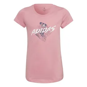 Детский Футболка с коротким рукавом Adidas HL1617 Розовый