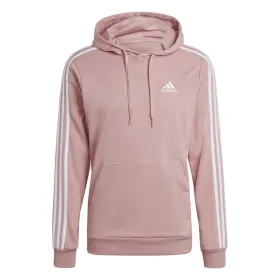 Vyriškas džemperis su gobtuvu Adidas Essentials 3 Bandas Šviesiai rožinis