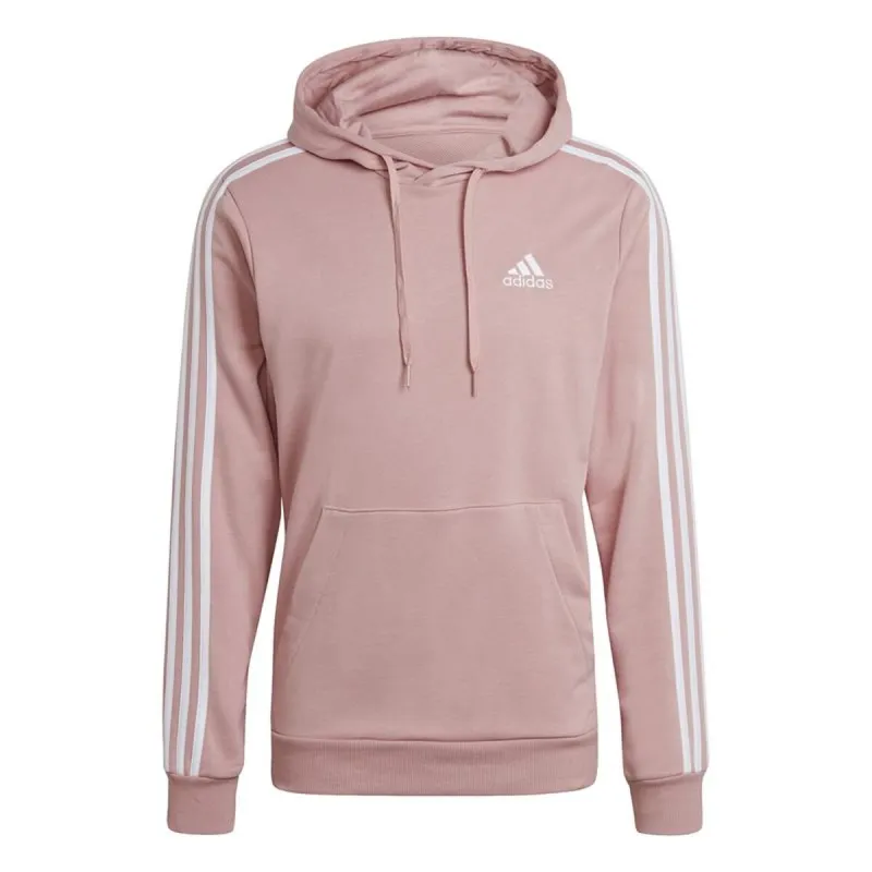 Vīriešu Sporta Krekls ar Kapuci Adidas Essentials 3 Bandas Gaiši Rozā