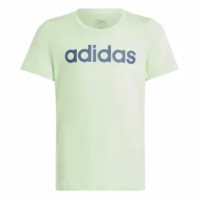 Детский Футболка с коротким рукавом Adidas G Lin Светло-зеленый