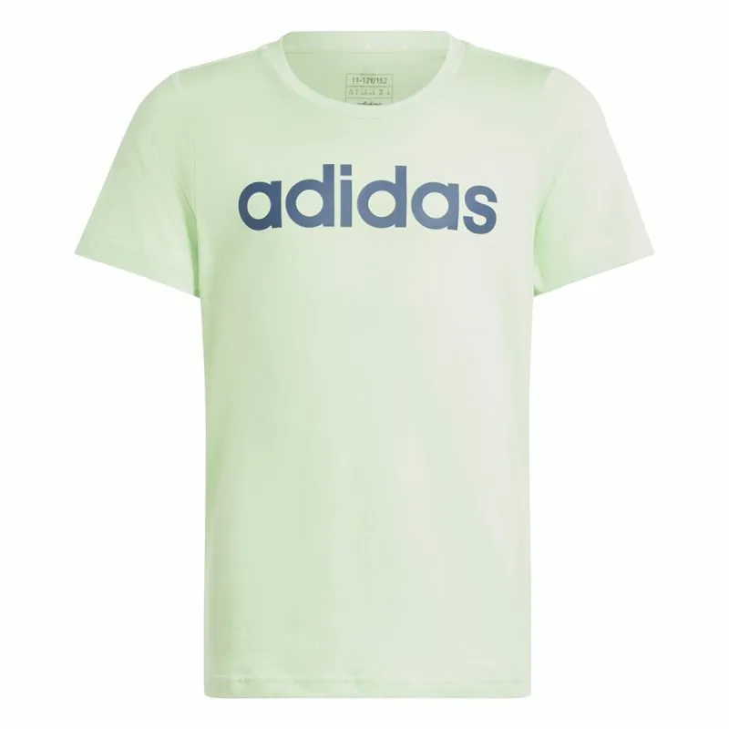 Lasten Lyhythihainen paita Adidas G Lin Vaaleanvihreä