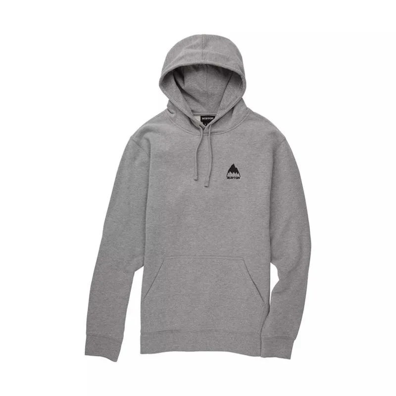 Vīriešu Sporta Krekls ar Kapuci Burton Mountain Pullover Hoodie Gaiši pelēks