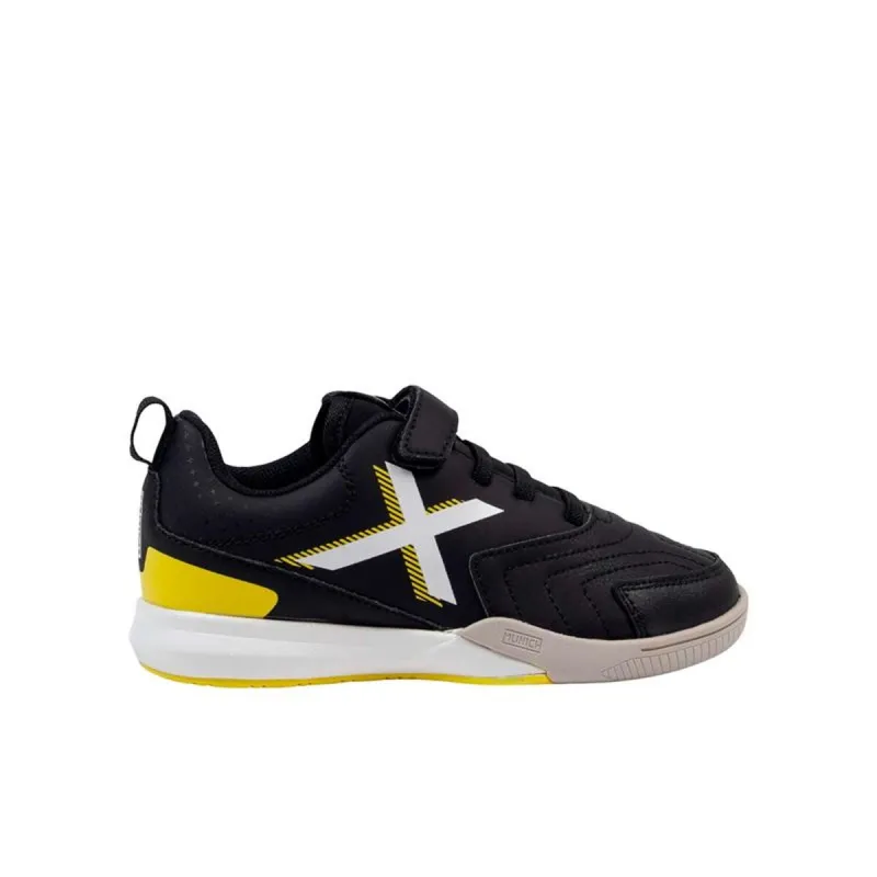 Vidinio futbolo batai vaikams Munich Rondito Kid Elastic Laces Juoda