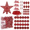 CA0127 CHRISTMAS BALLS 6/4/9.5 CM 51 PCS.