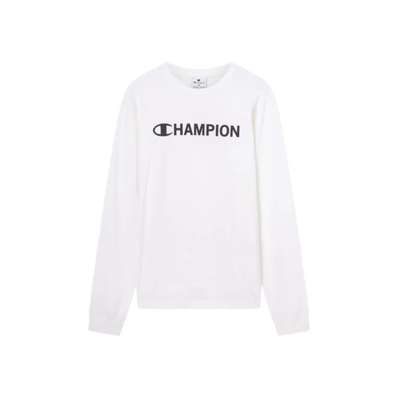 Men’s Long Sleeve T-Shirt Champion Graphic Shop White