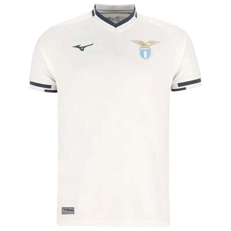 Vīriešu Īsroku Futbola Krekls Mizuno Lazio Away Balts