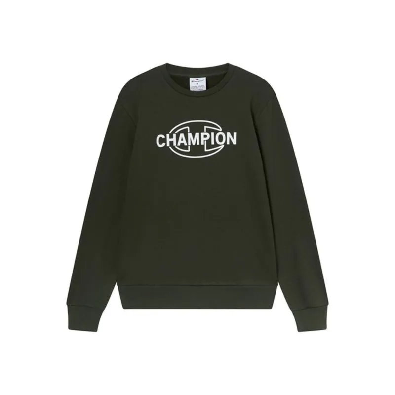 Miesten huputon collegepaita Champion Graphic Shop Tummanvihreä Armeijan vihreä