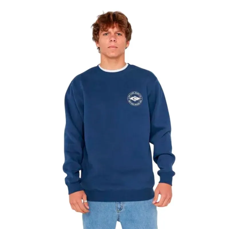 Vīriešu Sporta Krekls bez Kapuča Rip Curl Staple Crew Zils Tumši Zils
