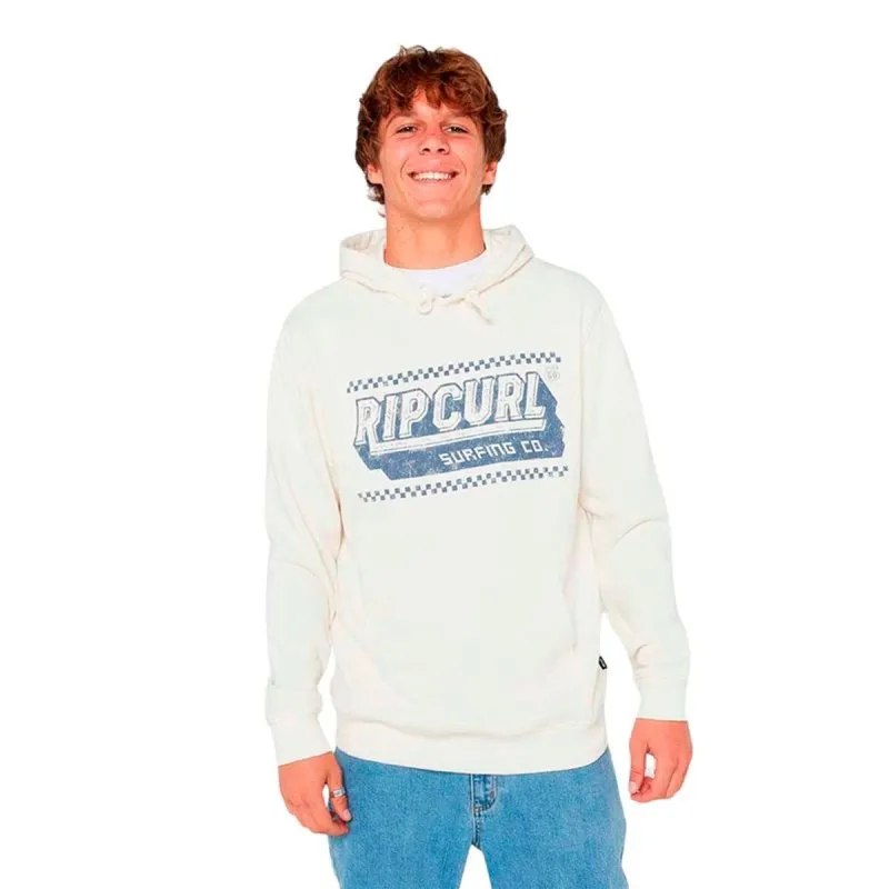 Vīriešu Sporta Krekls ar Kapuci Rip Curl Down The Line Hood Balts