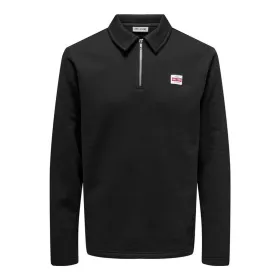 Vyriškas džemperis be gobtuvo Only & Sons Onsdawson Reg Halfzip Sweat Juoda