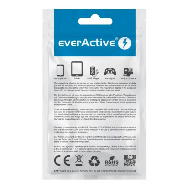 USB-kaapeli - micro-USB EverActive CBB-1MB Musta 1 m
