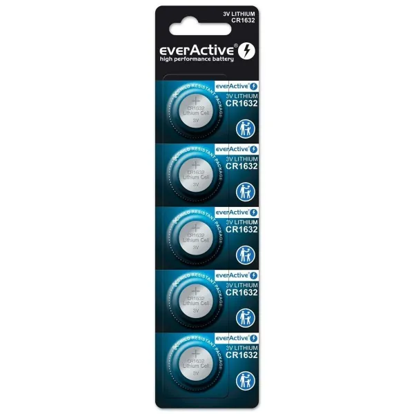 Patareid EverActive CR1632 (5 Ühikut)