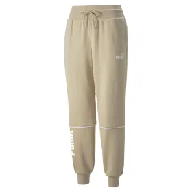 Garās sporta bikses Puma Power Colorblock Bēšs Dāma