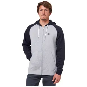 Толстовка с капюшоном мужская Rip Curl Embroid Hooded Zip Thru Светло-серый