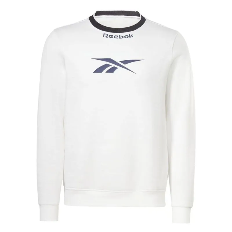 Толстовка без капюшона мужская Reebok Identity Arch Logo Fleece Белый