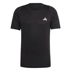 Футболка с коротким рукавом мужская Adidas Run Icons 3S Чёрный