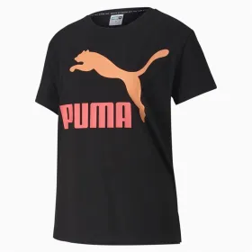 Футболка с коротким рукавом женская Puma Puma Classics Logo Tee Чёрный