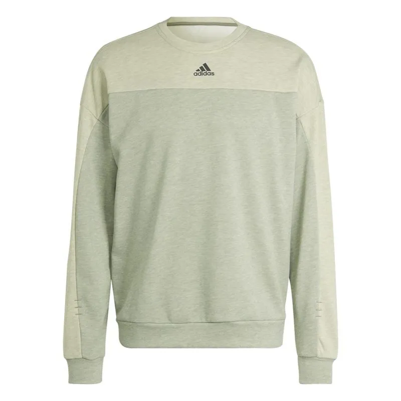 Miesten huputon collegepaita Adidas Mel Crw Vaaleanvihreä
