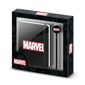 Päiväkirja tarvikkeineen Marvel Musta 22,4 X 2,2 X 23,2 cm