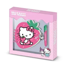 Päiväkirja tarvikkeineen Hello Kitty Pinkki 24 x 23 x 2,5 cm