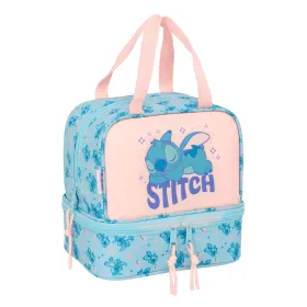 Priešpiečių dėžutė Lilo & Stitch Ohana Mėlyna Rožinė 20 x 20 x 15 cm