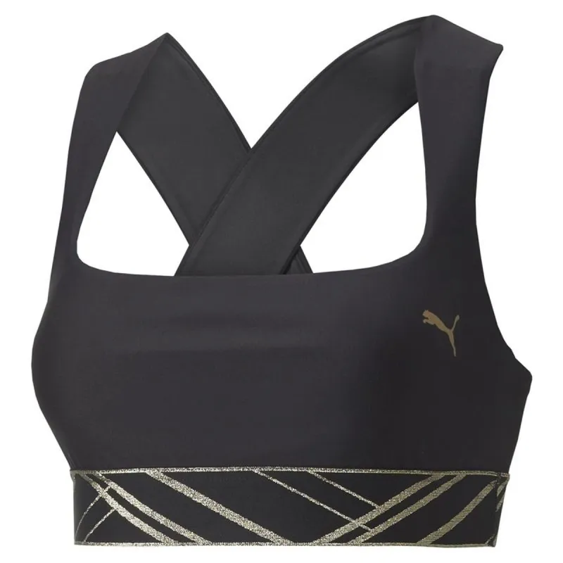 Urheiluliivit Puma Mid Impact Deco Glam Musta