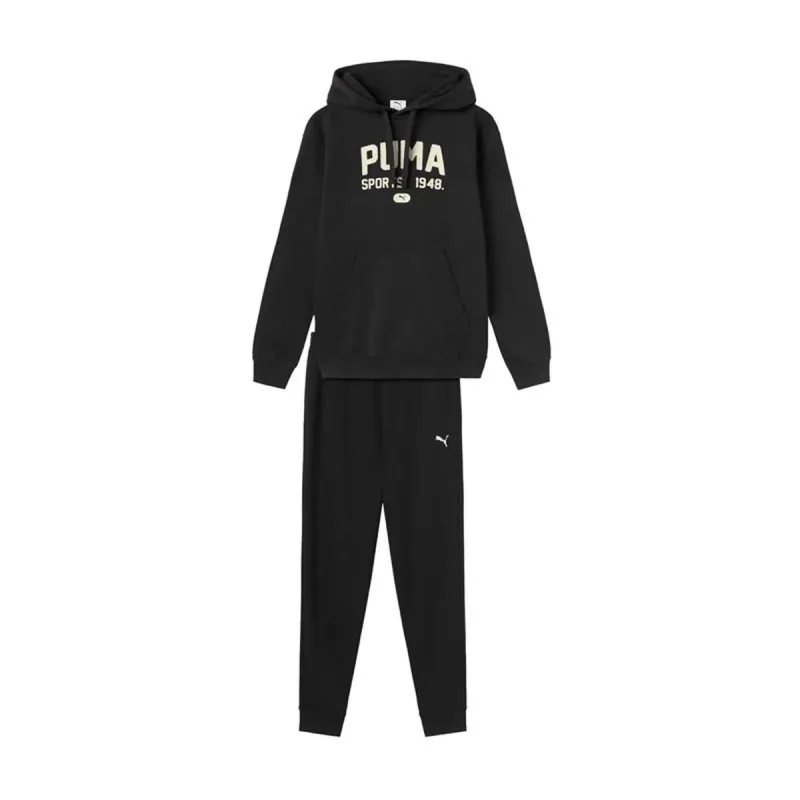Tracksuit for Adults Puma Graphic Hooded Suit Black Men