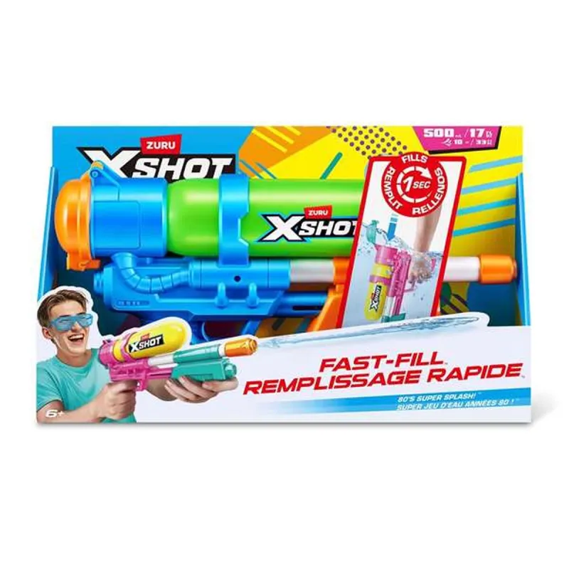 Water Pistol Zuru  X-Shot Retro 80's Super Splash 22 X 40 X 7,6 CM
