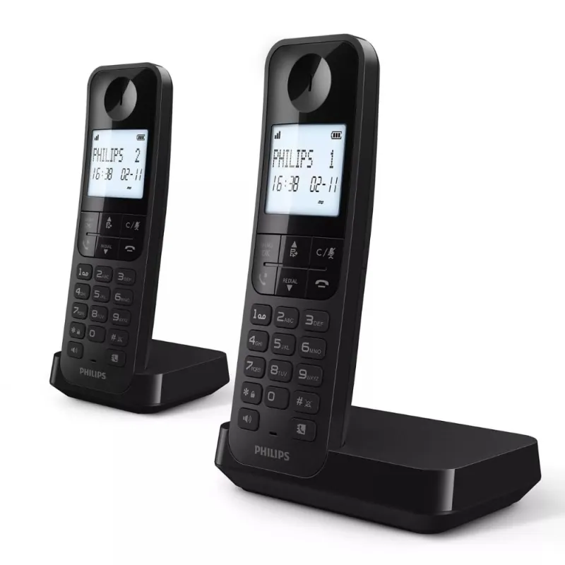 Bezvadu Tālrunis Philips D2702 DUO Melns 2 gb.