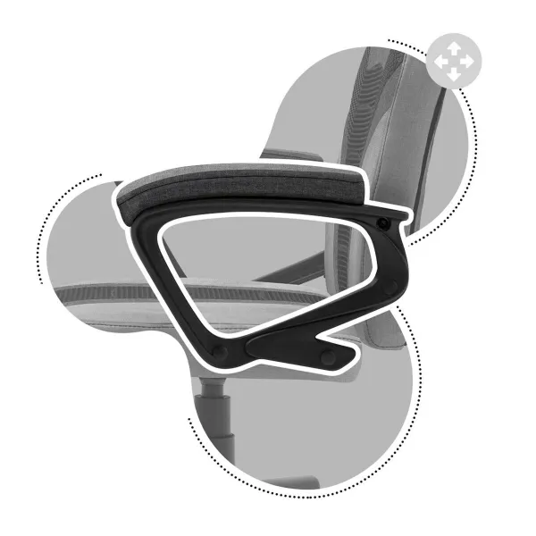 Spēļu Krēsls Huzaro Ranger 1.0 Grey Mesh Melns