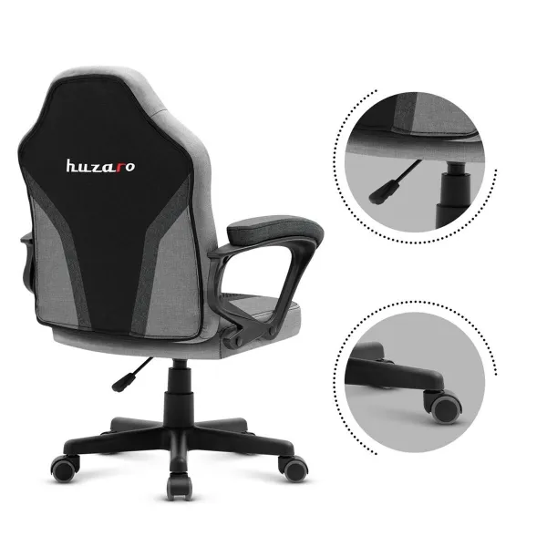 Spēļu Krēsls Huzaro Ranger 1.0 Grey Mesh Melns