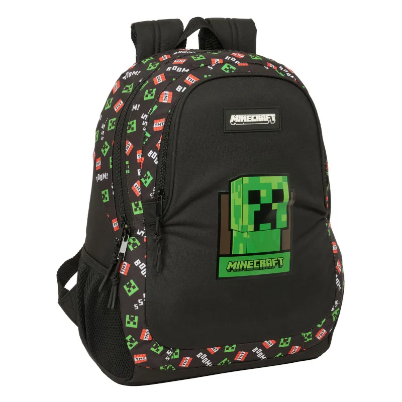 Koululaukku Minecraft Musta 32 x 44 x 16 cm