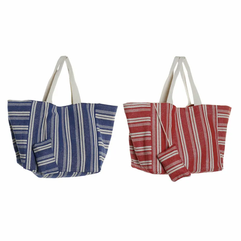 Rokassoma DKD Home Decor Zils Sarkans Alumīnijs 39 x 26 x 34 cm Somiņa