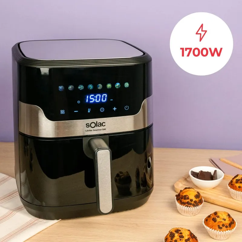 õhufritüüri Solac Must 1700 W 8 L