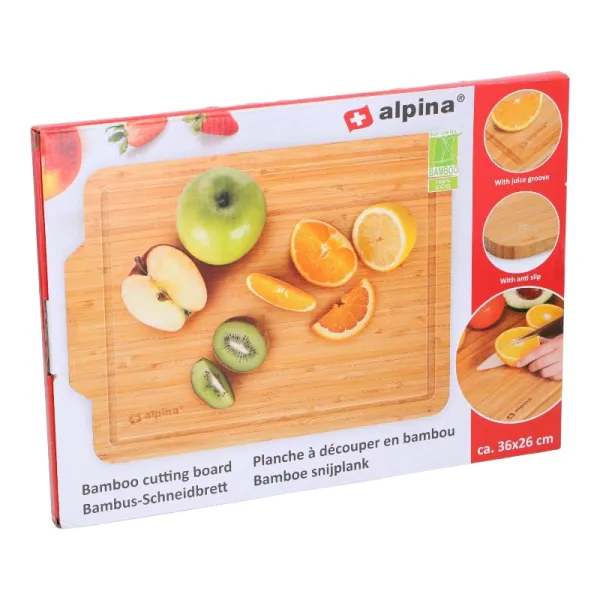 Alpina - Bamboo Wood Chopping Board 36x26 cm
