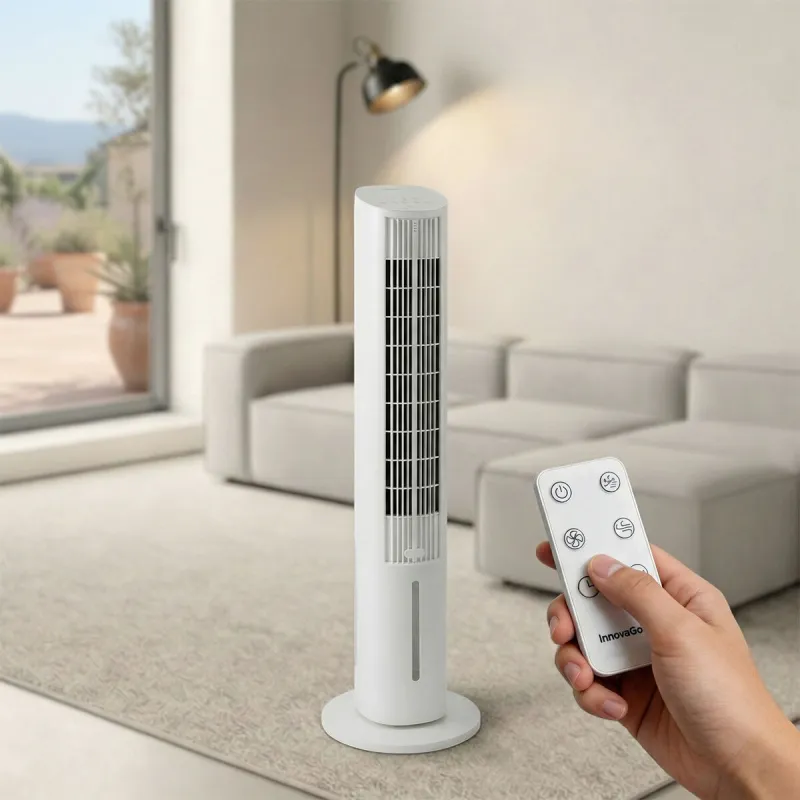Portable Multifunction Tower Evaporative Cooler with Remote Control Hushly InnovaGoods