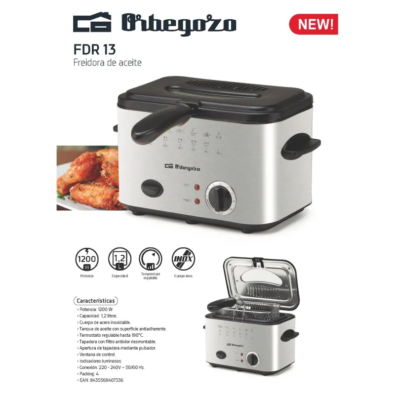 Gruzdintuvė Orbegozo FDR13 Plienas 1200 W 1,2 L