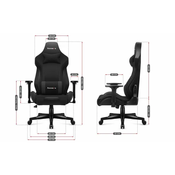 Spēļu Krēsls Huzaro HZ-Force 7.6 Black Melns