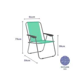 Folding Chair Marbueno Green 59 x 75 x 51 cm