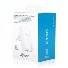 Wall Charger Aisens ASCH-30W2P074-W White 30 W